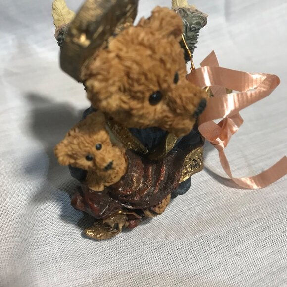 Boyds Bears & Friends Baby First Christmas Bearstone Ornament Matthew Kip Angel - Picture 8 of 8